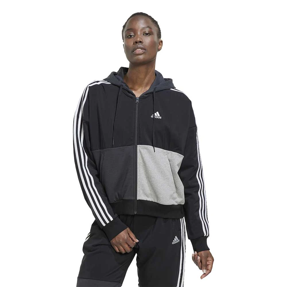 ДАМСКО ГОРНИЩЕ ADIDAS CB B FZ HDY BLACK/GREY - lotus-sport.bg