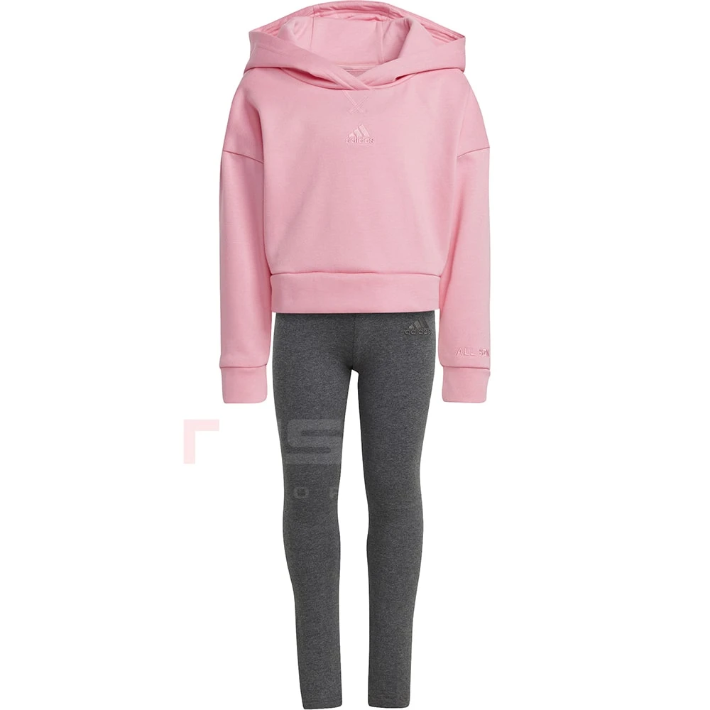 ДЕТСКИ СПОРТЕН ЕКИП ЗА МОМИЧЕ ADIDAS HOOD FL TS PINK - lotus-sport.bg