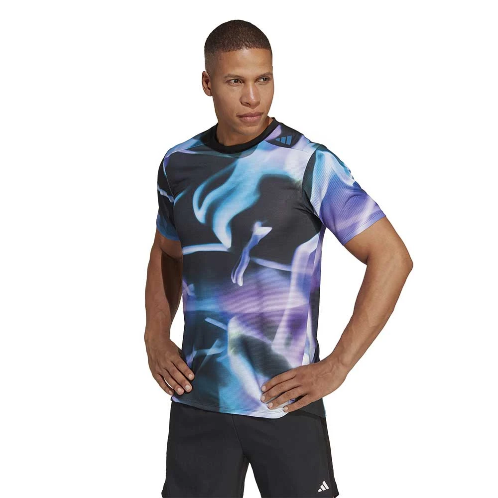 МЪЖКА ТЕНИСКА ADIDAS D4T HR AOP TEE VIOLET/BLUE - lotus-sport.bg