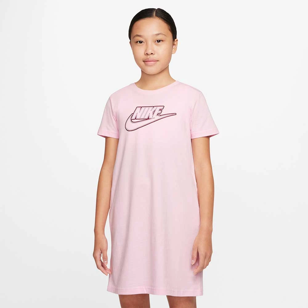 ДЕТСКА РОКЛЯ NIKE NSW FUTURA TSHIRT DRESS PINK - lotus-sport.bg