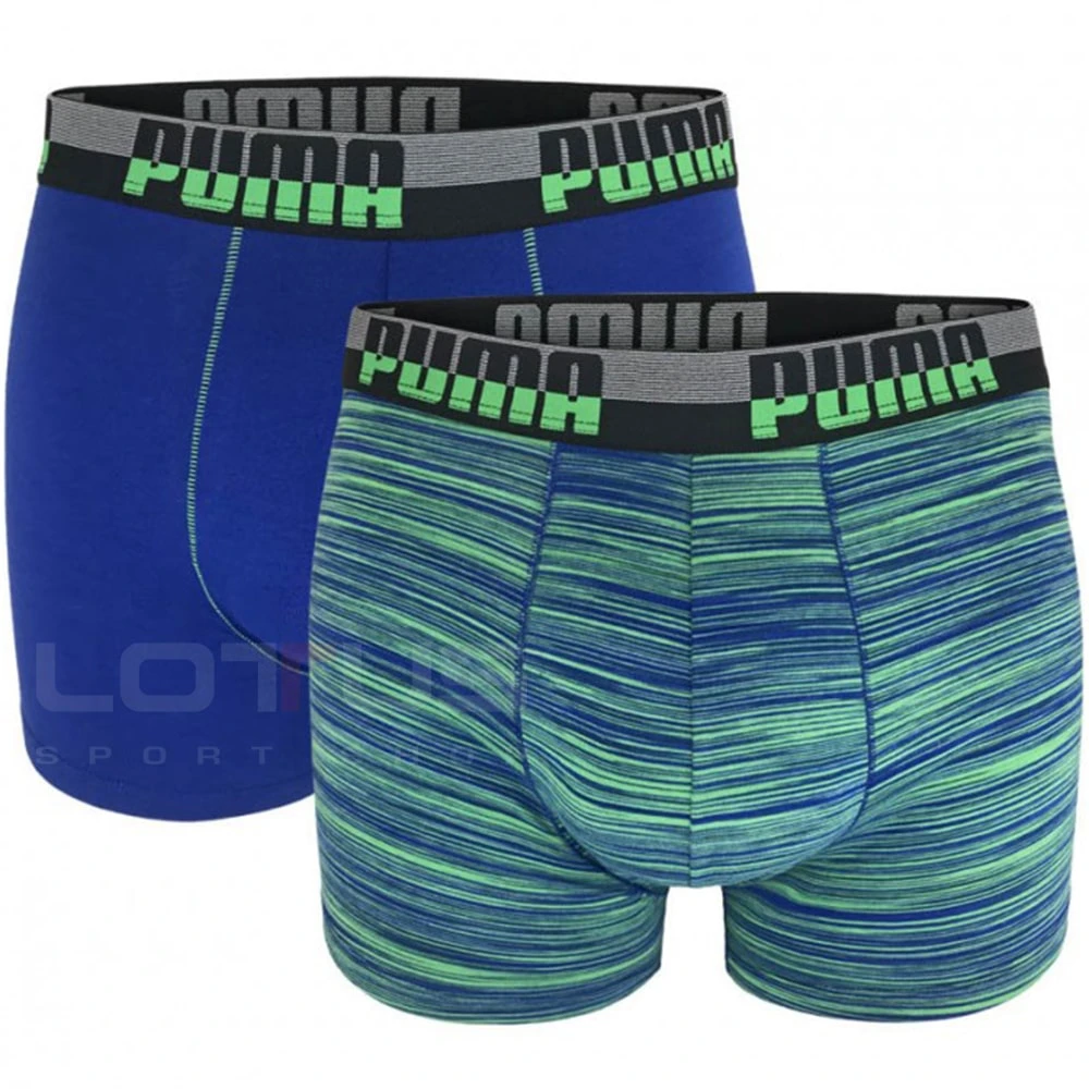 МЪЖКИ БОКСЕР PUMA SPACE DYE BOXER 2P BOXER BLUE/GREEN - lotus-sport.bg