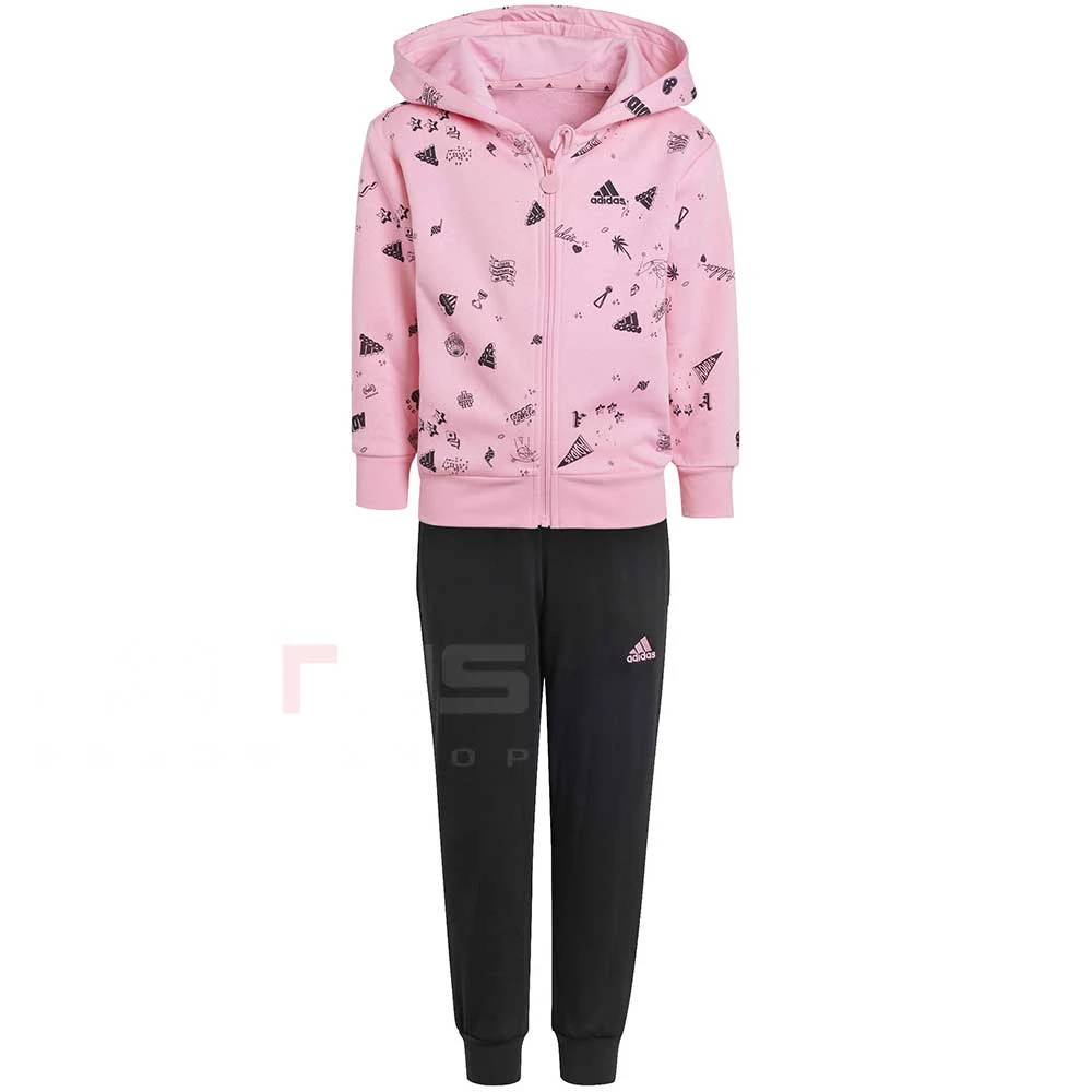 ДЕТСКИ СПОРТЕН ЕКИП ЗА МОМИЧЕ ADIDAS BLUV Q3 TS PINK/BLACK - lotus-sport.bg