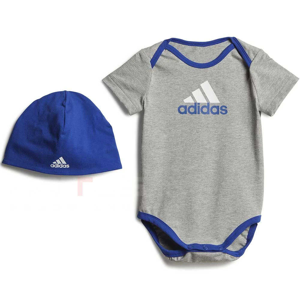 БЕБЕШКИ КОМПЛЕКТ ЗА МОМЧЕ ADIDAS I GIFT SET GREY/BLUE - lotus-sport.bg