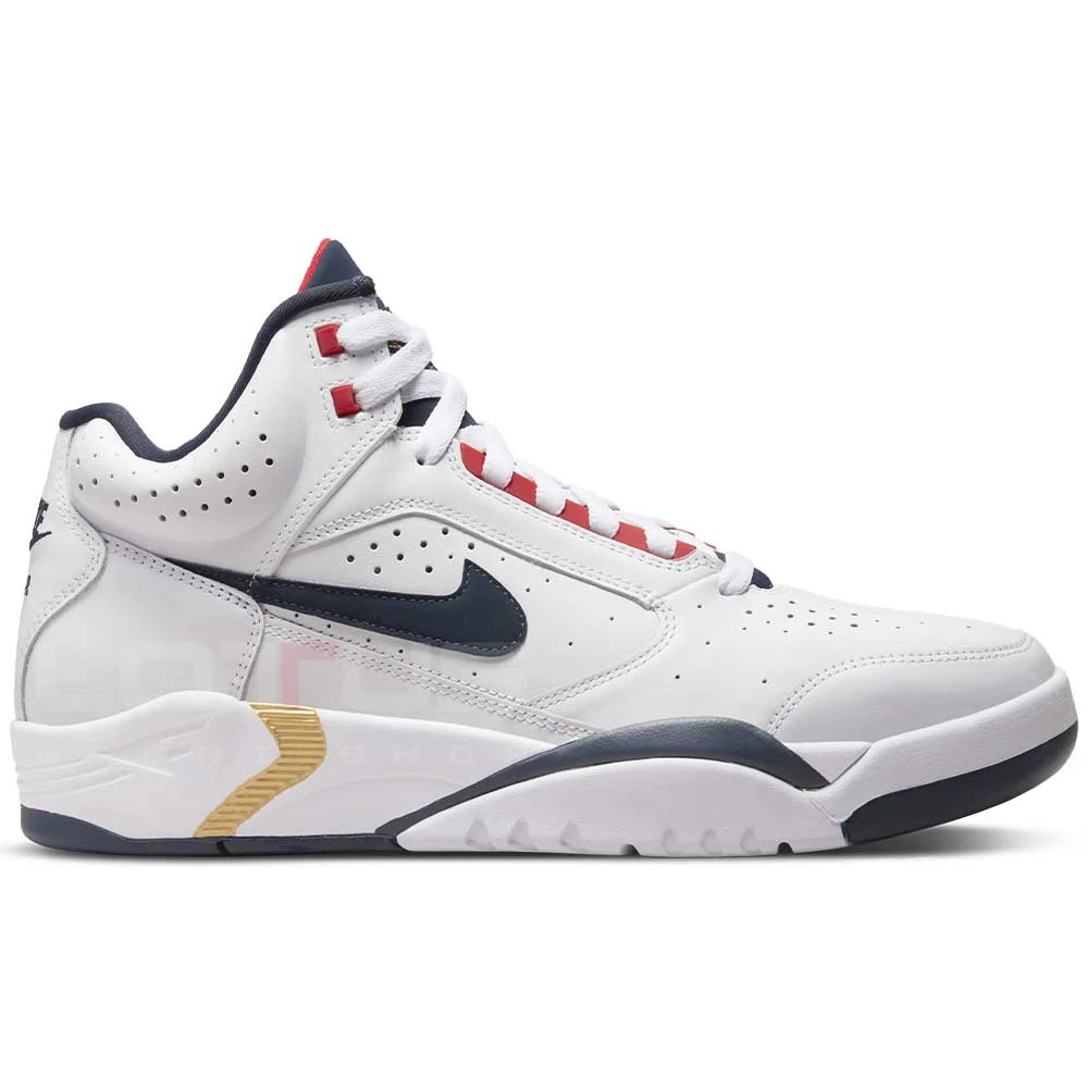 МЪЖКИ ОБУВКИ NIKE AIR FLIGHT LITE MID WHITE/MDN NAVY - lotus-sport.bg