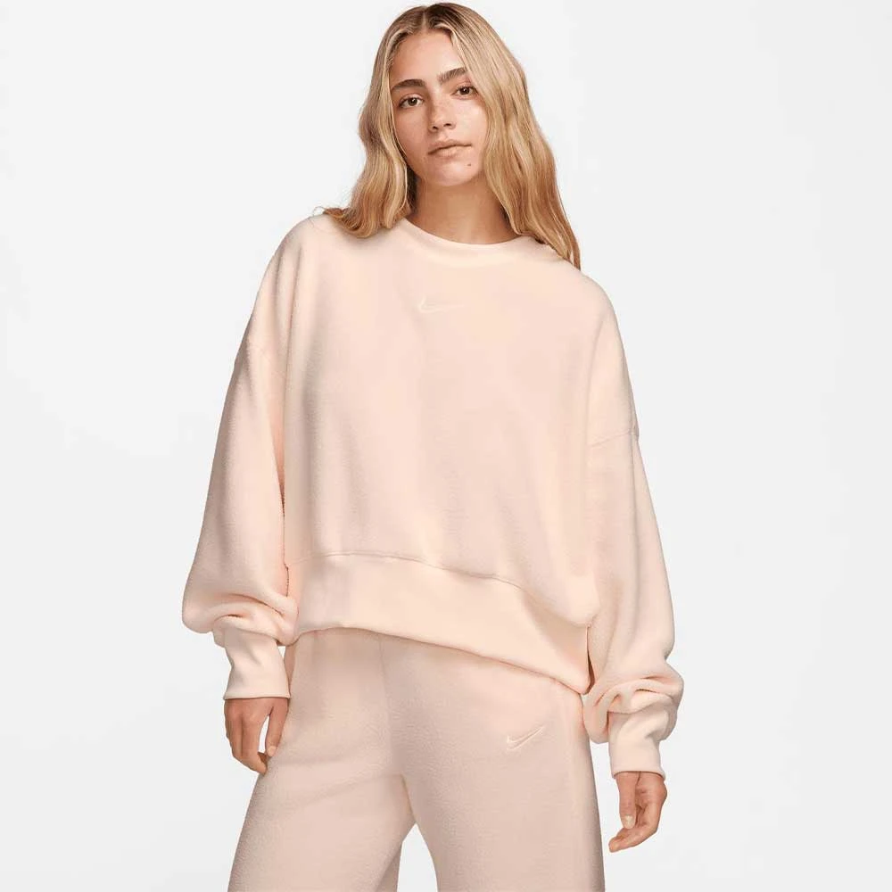 ДАМСКА БЛУЗА NIKE NSW PLSH MOD CROP CREW GUAVA ICE - lotus-sport.bg