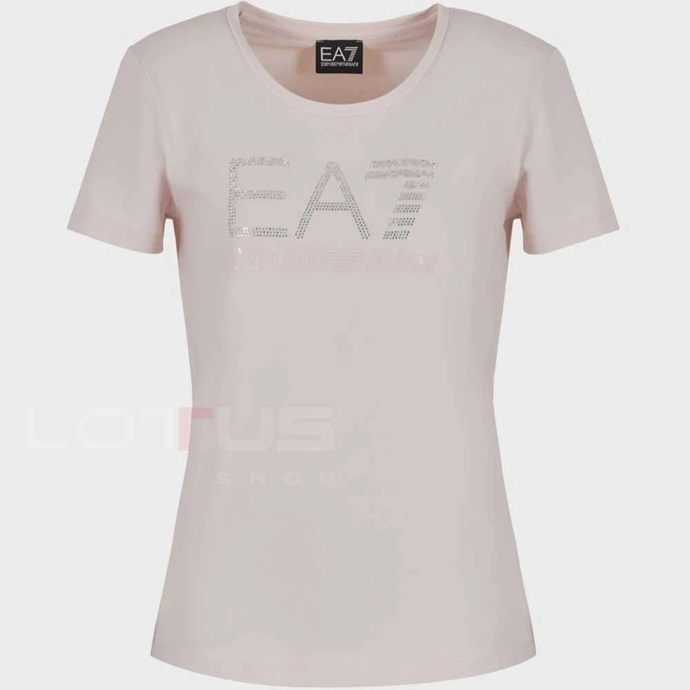 ДАМСКА ТЕНИСКА EA7 EMPORIO ARMANI 3DTT21 TRAIN LOGO SERIES W TEE SS FANCY STRASS РОЗОВА - lotus-sport.bg