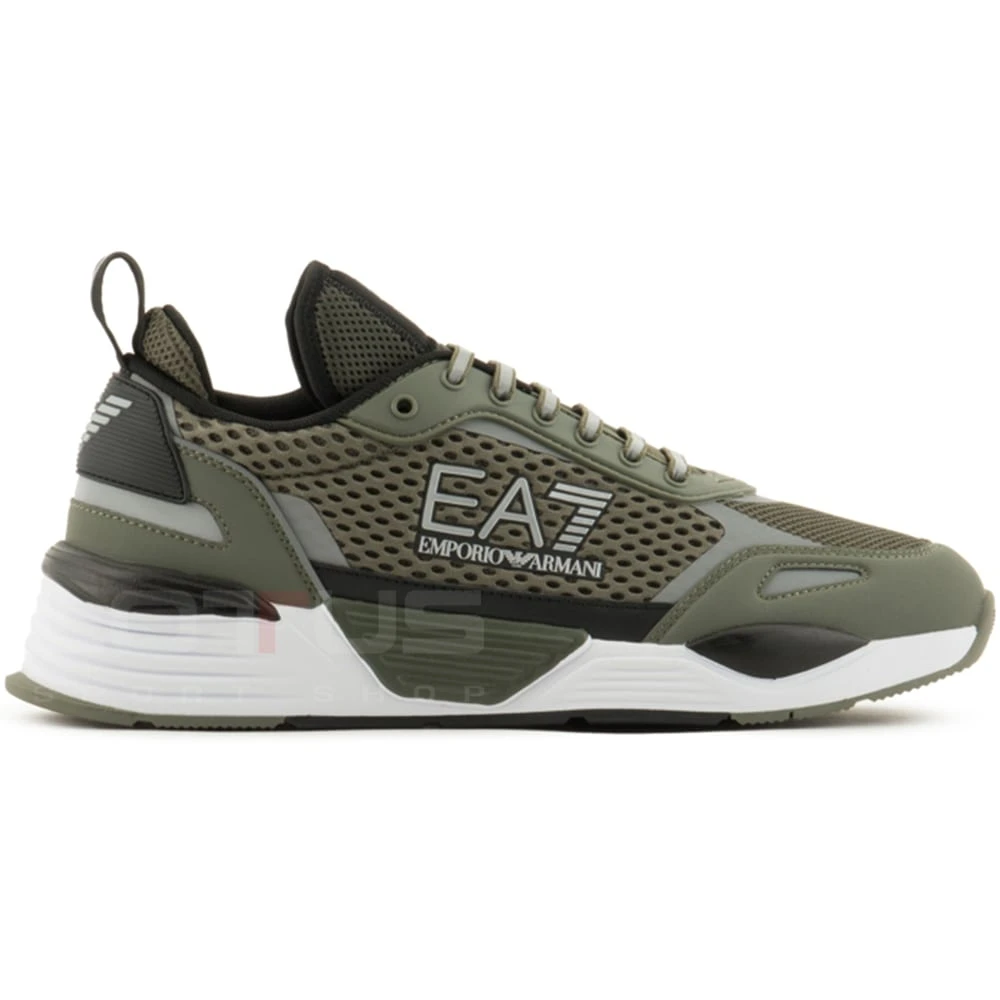 МЪЖКИ МАРАТОНКИ EA7 EMPORIO ARMANI X8X159 ACE RUNNER MESH ТЪМНОЗЕЛЕНИ - lotus-sport.bg
