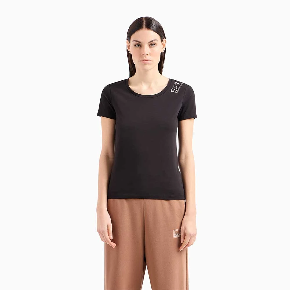 ДАМСКА ТЕНИСКА EA7 EMPORIO ARMANI 8NTT50 TRAIN CORE LADY W TEE SS ЧЕРНА - lotus-sport.bg