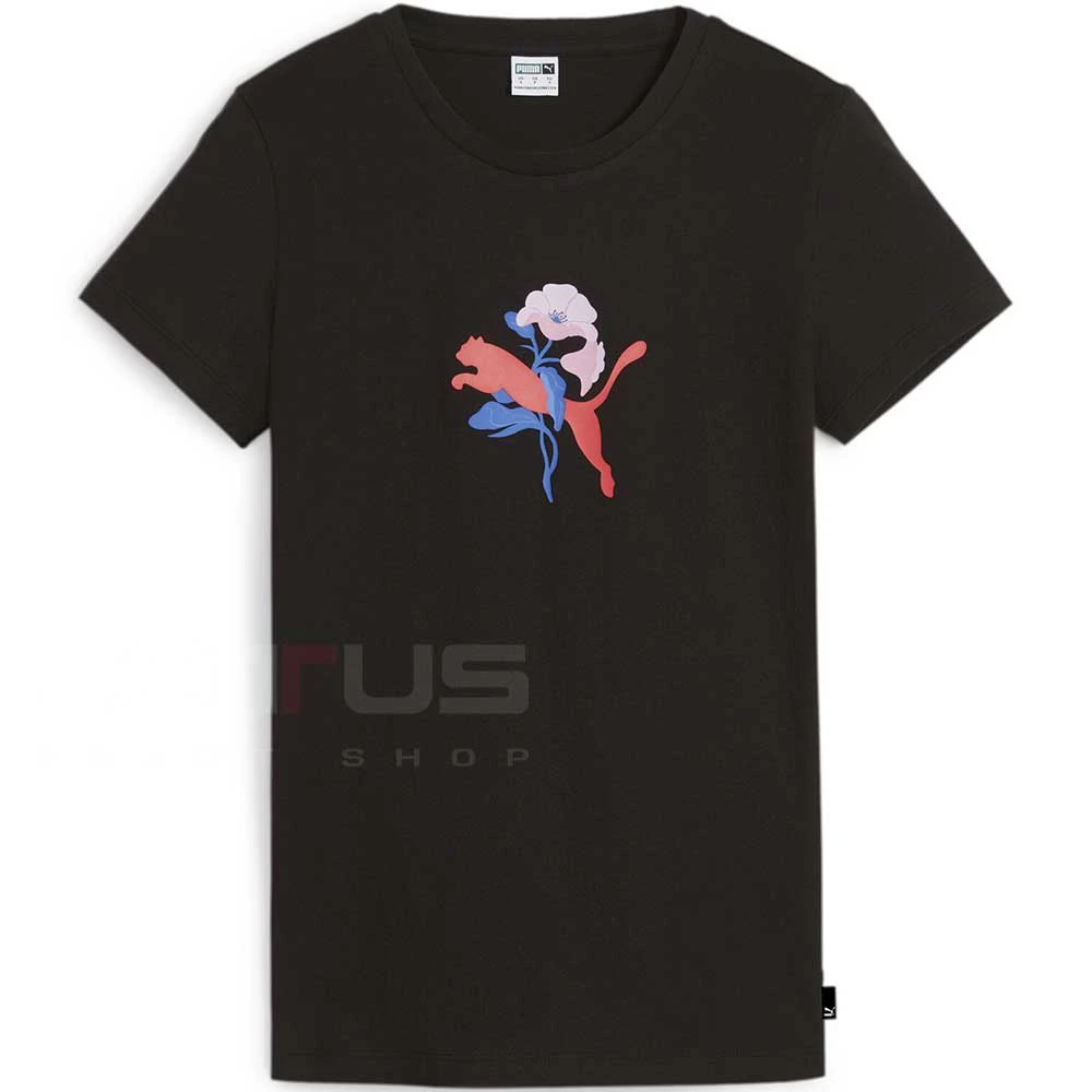 ДАМСКА ТЕНИСКА PUMA 62541001 GRAPHICS BLOSSOM DAY TEE ЧЕРНА - lotus-sport.bg