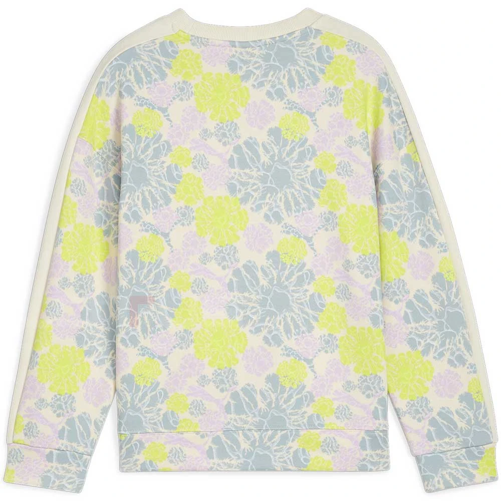 ДЕТСКА БЛУЗА ЗА МОМИЧЕ PUMA 62444587 T7 SNFLR AOP CREW TR G ТЮРКОАЗЕНА - lotus-sport.bg