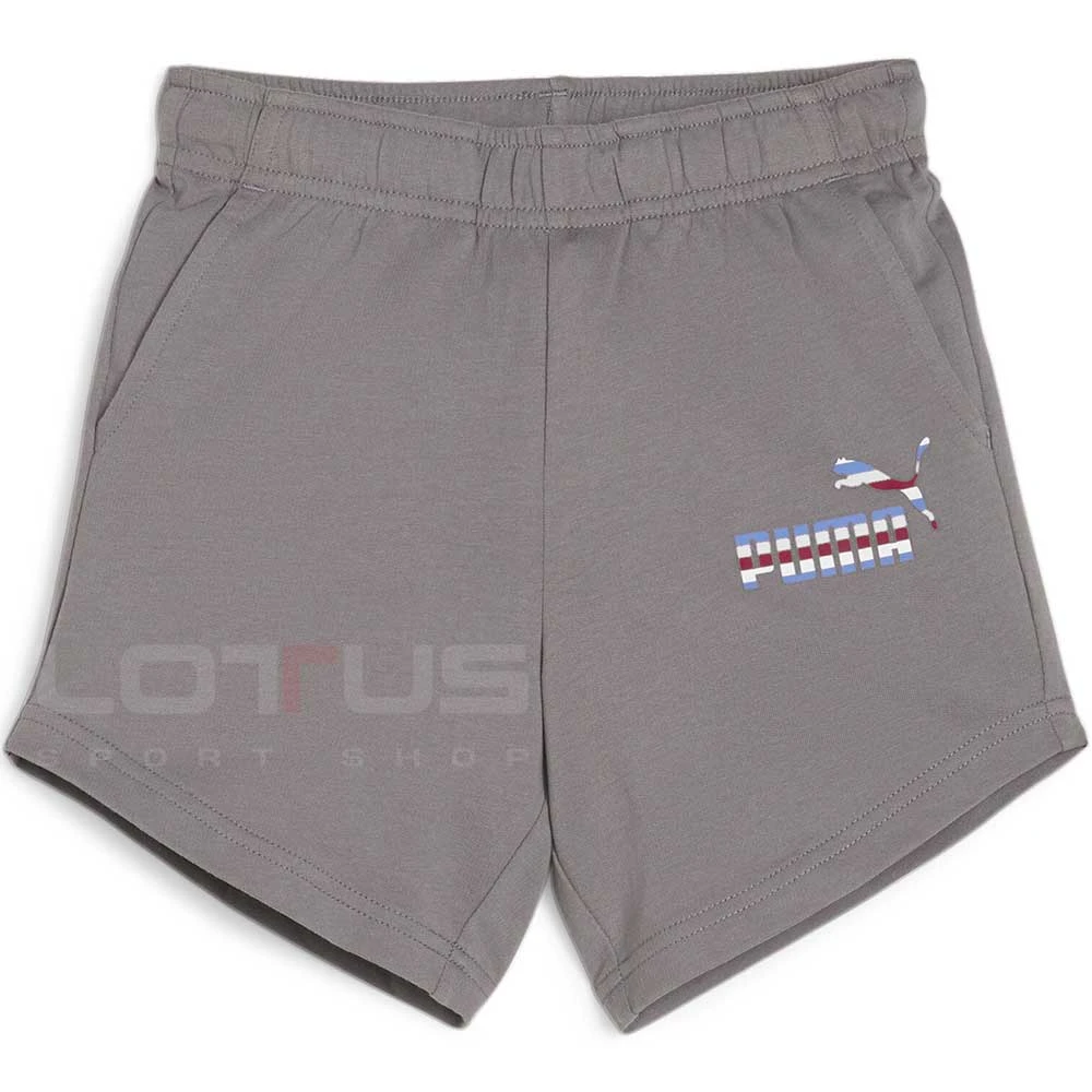 ДЕТСКИ КЪСИ ПАНТАЛОНИ ЗА МОМИЧЕ PUMA 67927855 ESS+ SUMMER CAMP SHORTS TR СИВИ - lotus-sport.bg