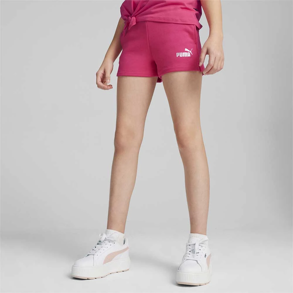 ДЕТСКИ КЪСИ ПАНТАЛОНИ ЗА МОМИЧЕ PUMA 84696348 ESS+ SHORTS TR G РОЗОВИ - lotus-sport.bg