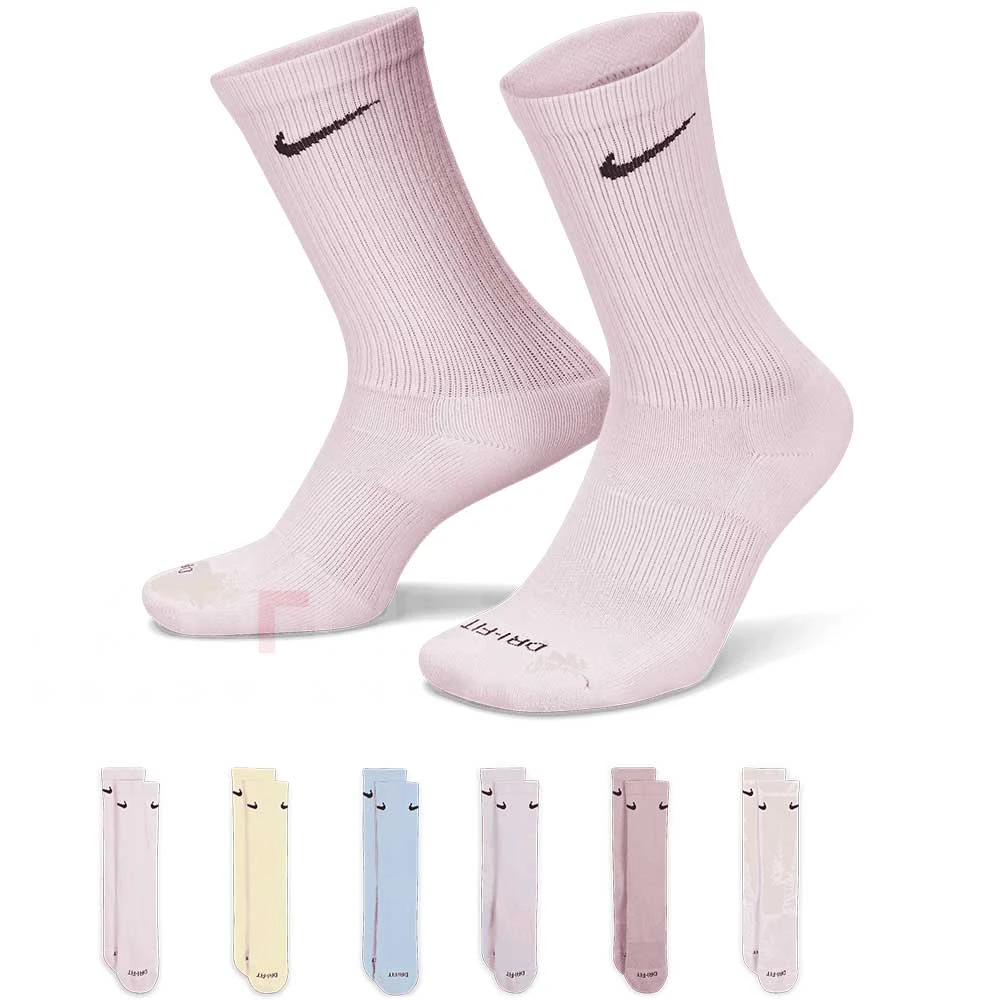 ЧОРАПИ NIKE ED PLS CSH CRW 6PR - 132 БЕЛИ/РОЗОВИ/ЖЪЛТИ - lotus-sport.bg