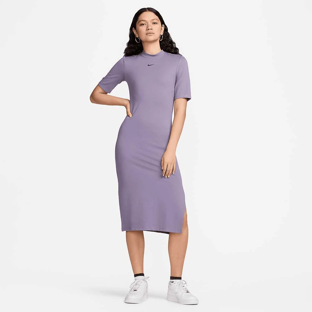 ДАМСКА РОКЛЯ NIKE NSW ESSNTL MIDI DRESS ЛИЛАВА - lotus-sport.bg