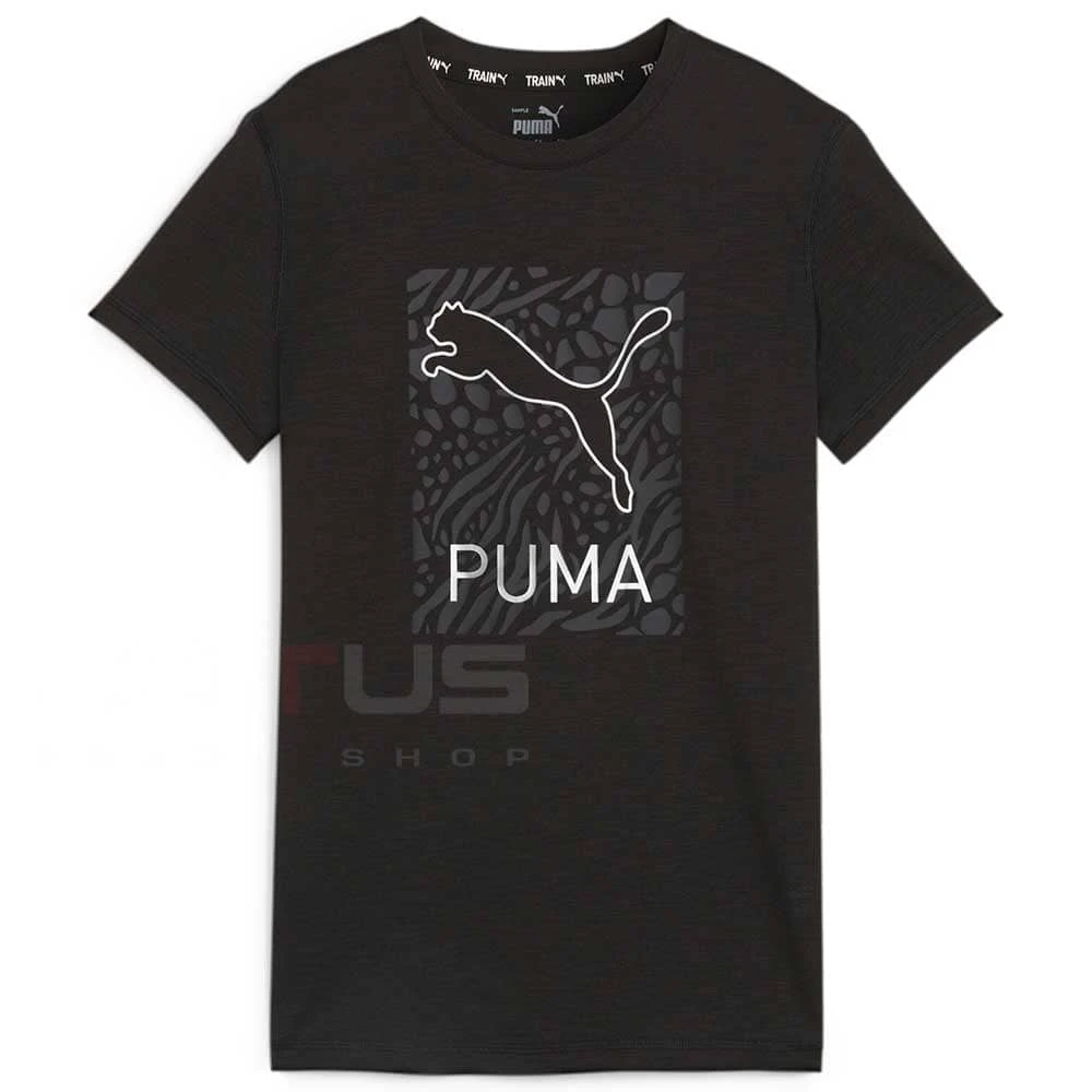ДАМСКА ТЕНИСКА PUMA 52511451 WOMEN’S GRAPHIC SCRIPT TEE ЧЕРНА/СИВА - lotus-sport.bg