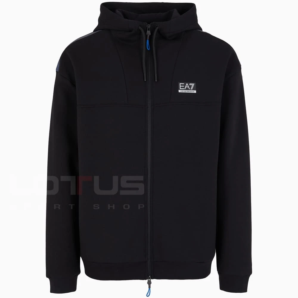 МЪЖКО ГОРНИЩЕ EA7 EMPORIO ARMANI 6DPM24-1771 NATURAL VENTUS7 M HOODIE FZ ЧЕРНО - lotus-sport.bg