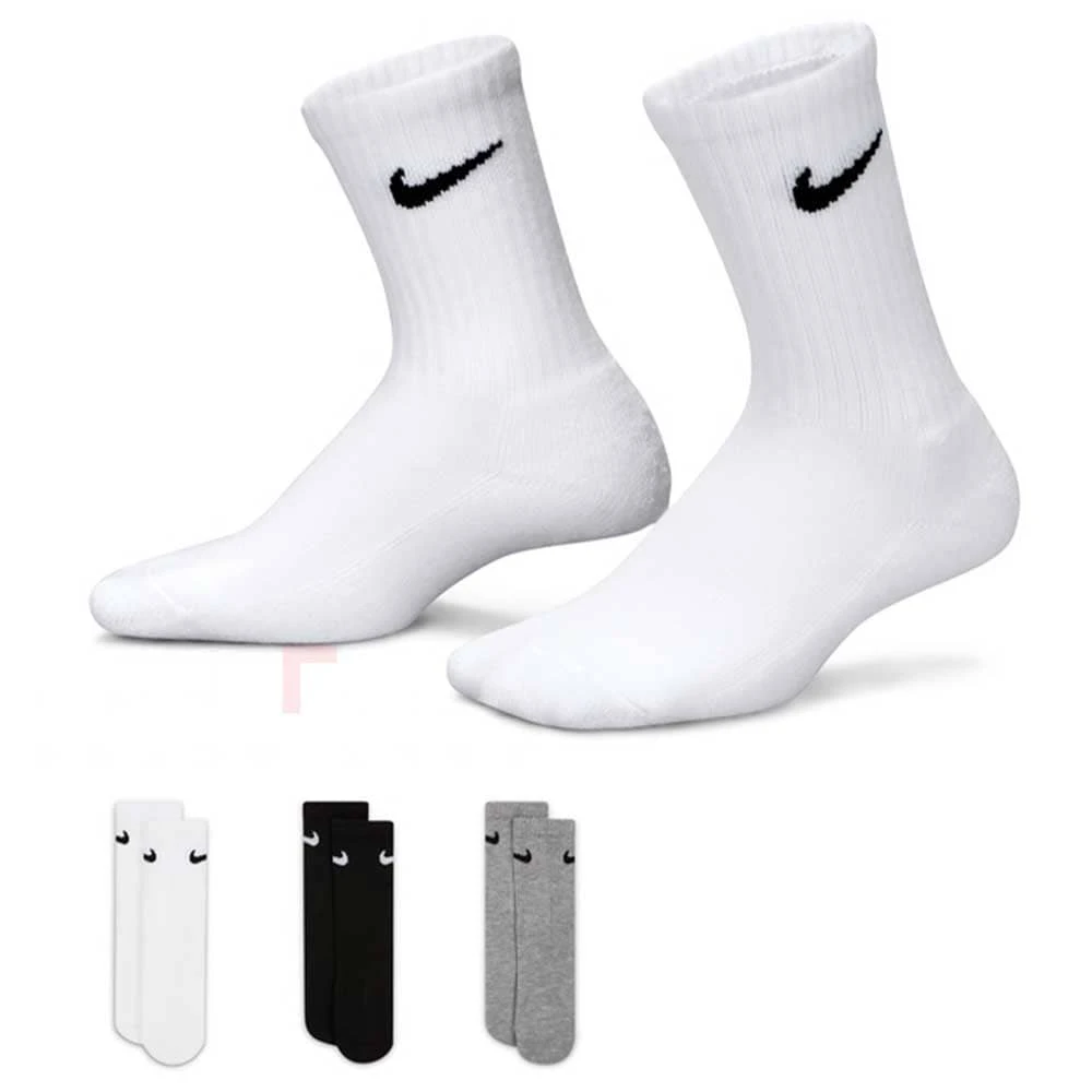 ДЕТСКИ ЧОРАПИ NIKE UN0027-W2F BASIC PACK CREW 3PK БЕЛИ/СИВИ/ЧЕРНИ - lotus-sport.bg