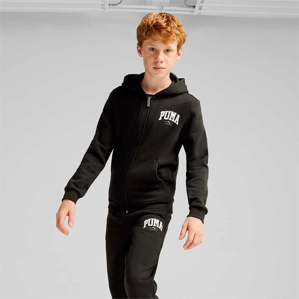 ДЕТСКИ СПОРТЕН ЕКИП PUMA 68331801 SQUAD FULL-ZIP SWEAT SUIT FL B ЧЕРЕН - lotus-sport.bg