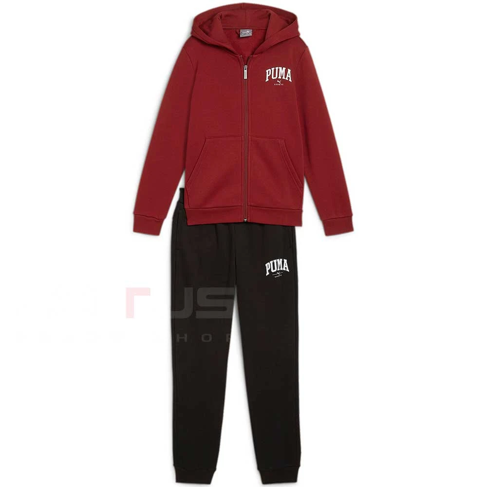 ДЕТСКИ СПОРТЕН ЕКИП PUMA 68331813 SQUAD FULL-ZIP SWEAT SUIT FL B ЧЕРВЕН - lotus-sport.bg