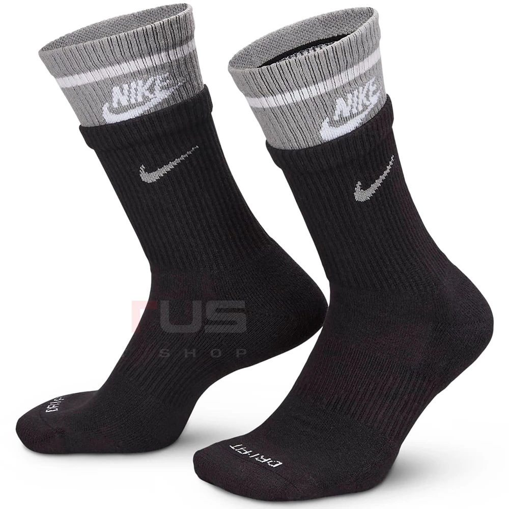 ЧОРАПИ NIKE FN3148-001 ED PLS CSH CRW 1PR 144 DN ЧЕРНИ/СИВИ - lotus-sport.bg