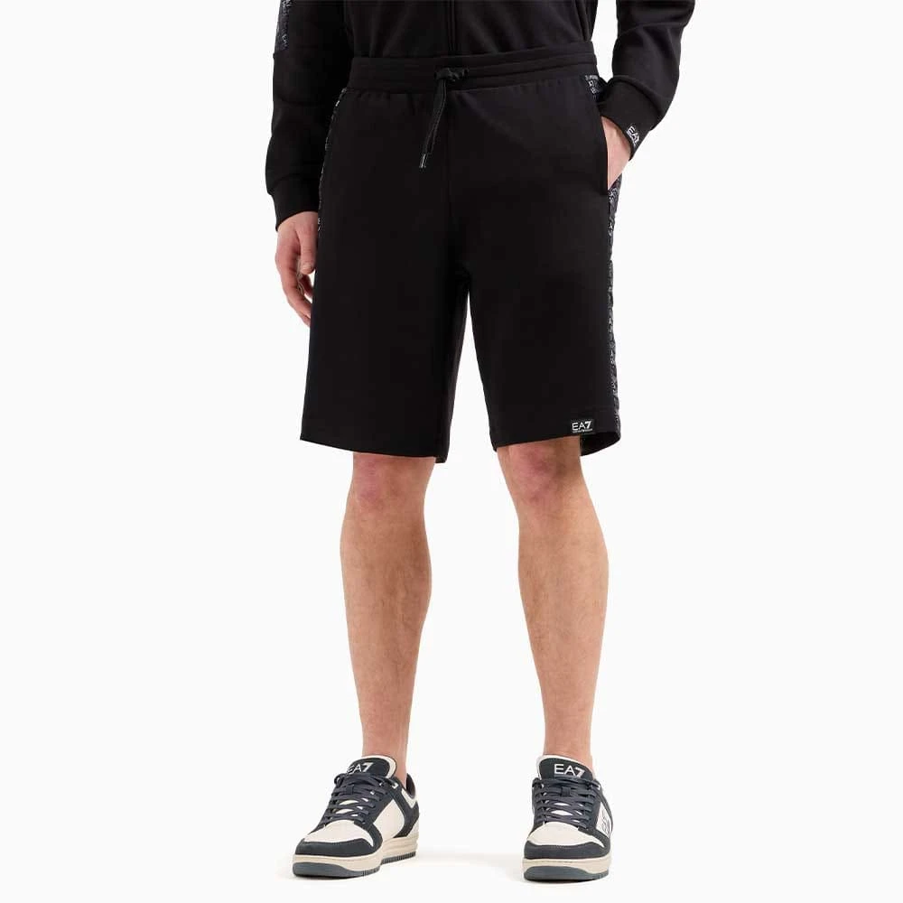 МЪЖКИ КЪСИ ПАНТАЛОНИ EA7 EMPORIO ARMANI 7M000217-UC001 GRAPHIC SERIES M BERMUDA MONOGRAM PRINTED ЧЕРНИ - lotus-sport.bg