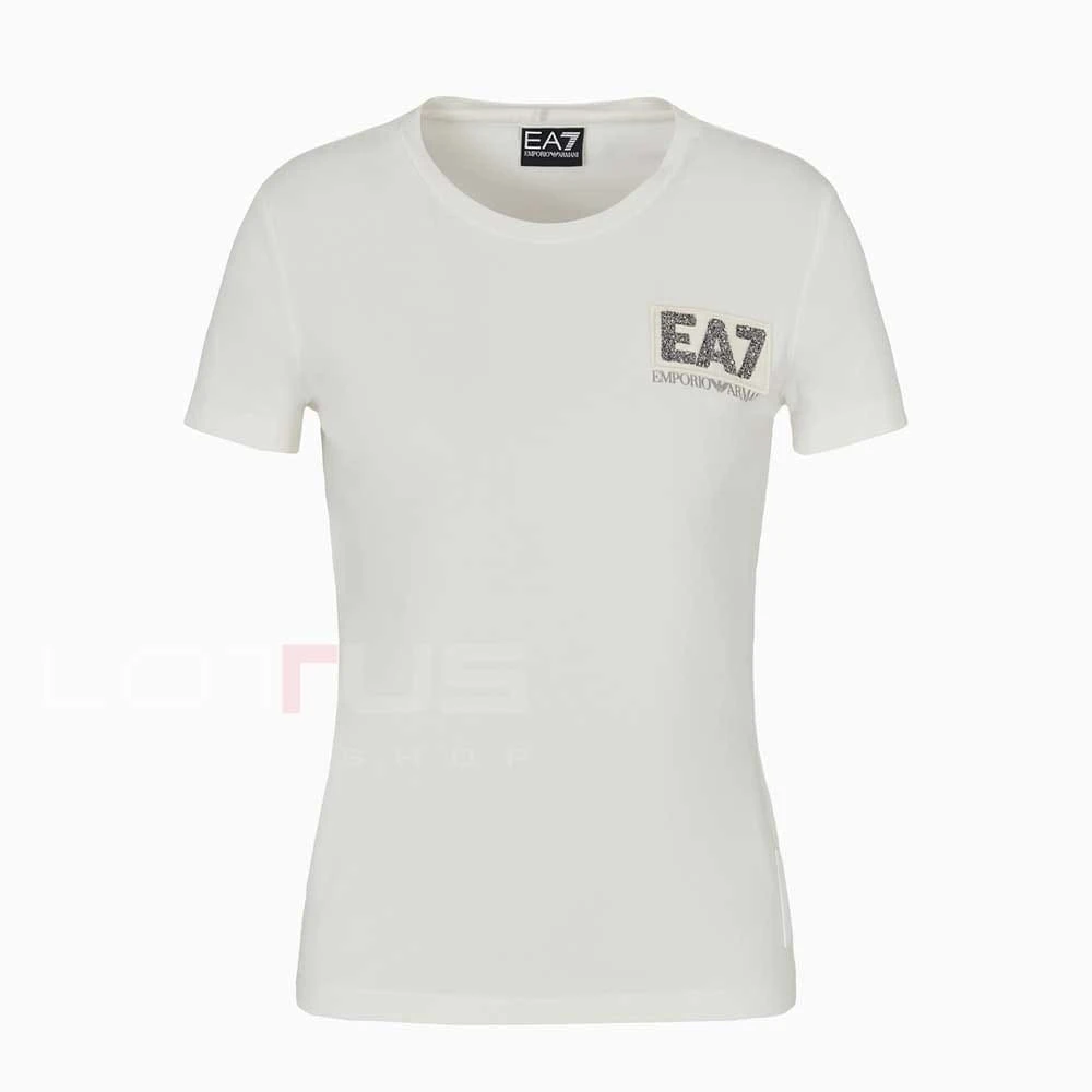 ДАМСКА ТЕНИСКА EA7 EMPORIO ARMANI 7W000492-U0005 LOGO SERIES W TEE SS CRYSTAL БЯЛА - lotus-sport.bg
