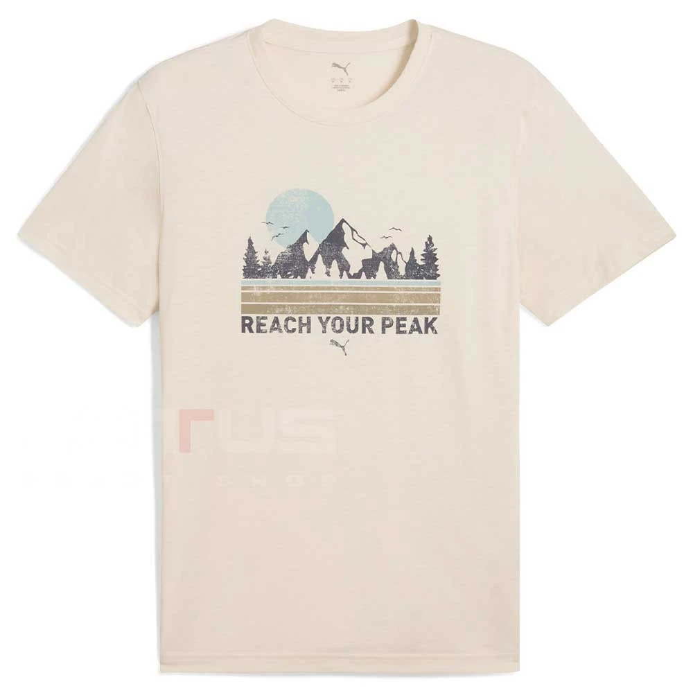 МЪЖКА ТЕНИСКА PUMA 52659887 GRAPHICS OUTDOOR TEE БЕЖОВА - lotus-sport.bg