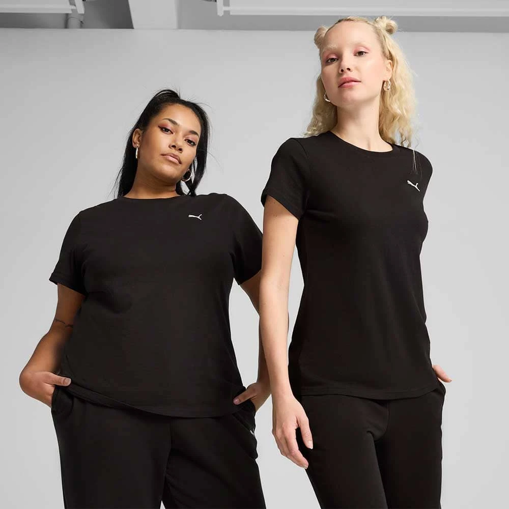 ДАМСКА ТЕНИСКА PUMA 68237401 ESS PUMA LOGO TEE ЧЕРНА - lotus-sport.bg