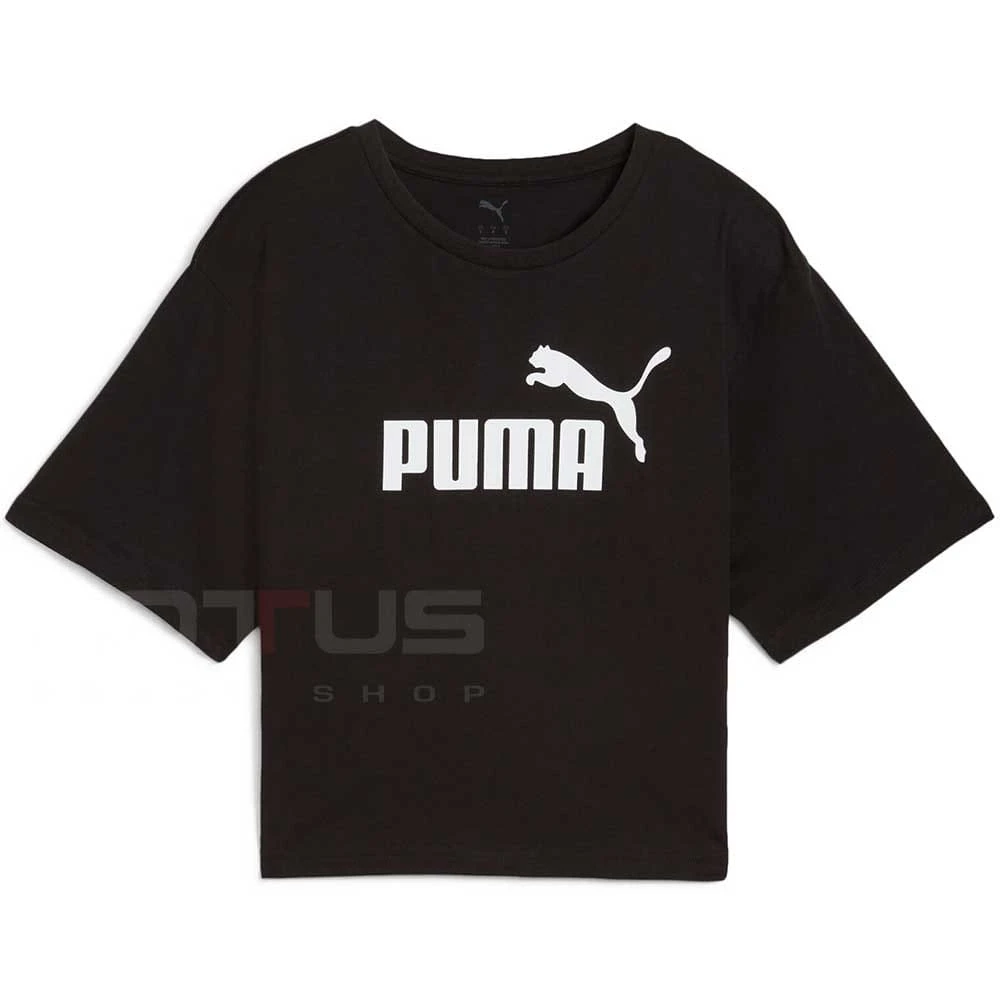 ДАМСКА ТЕНИСКА PUMA 68497201 ESS CROPPED NO.1 LOGO TEE ЧЕРНА - lotus-sport.bg