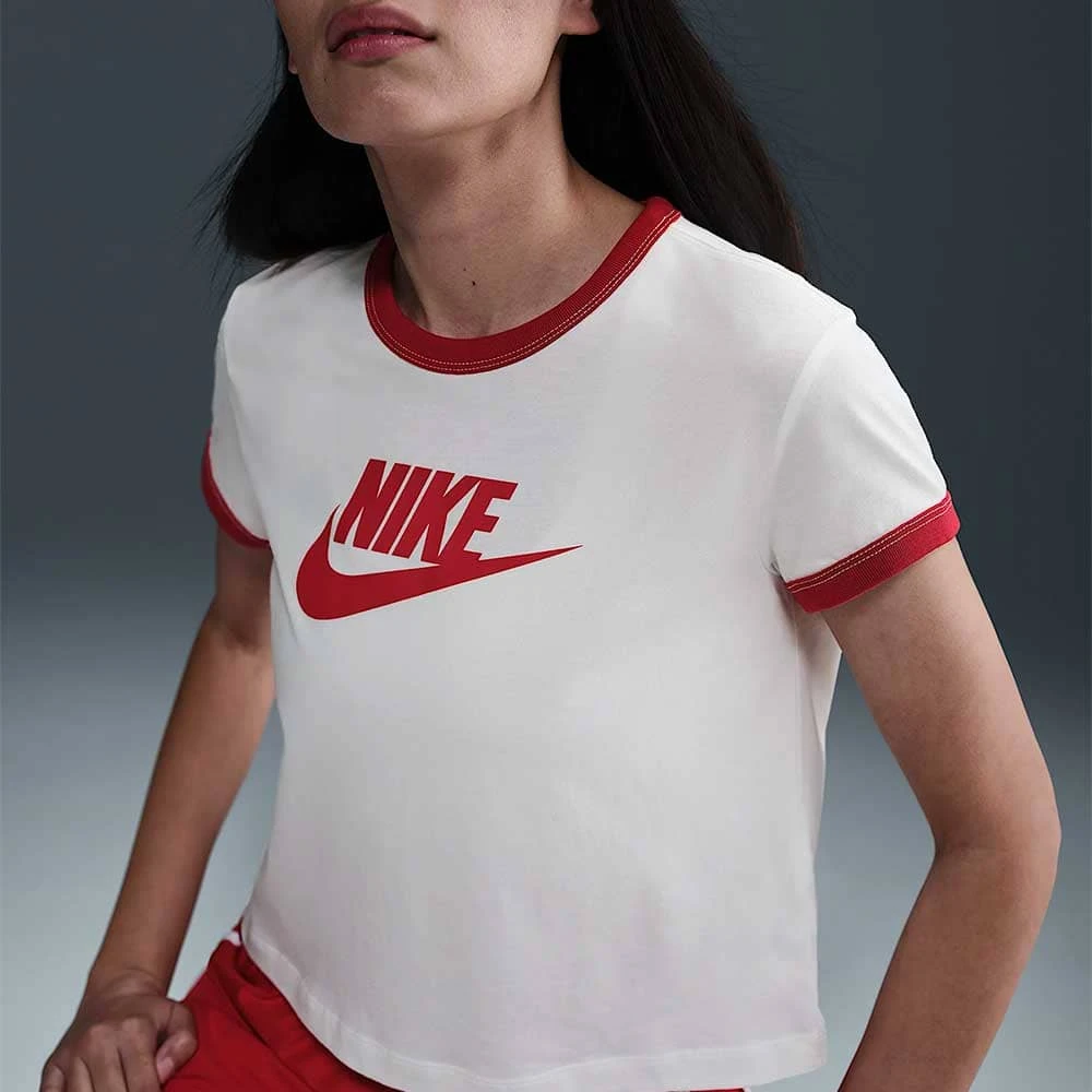 ДАМСКА ТЕНИСКА NIKE IF4072-133 NSW SS RINGER TEE VNTG RUN БЕЖОВА - lotus-sport.bg