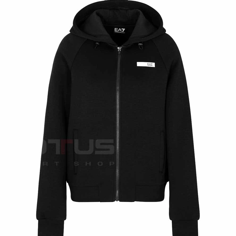 ДАМСКО ГОРНИЩЕ EA7 EMPORIO ARMANI 7W000675-UC001 NATURAL VENTUS7 HOODIE FZ ЧЕРНО - lotus-sport.bg