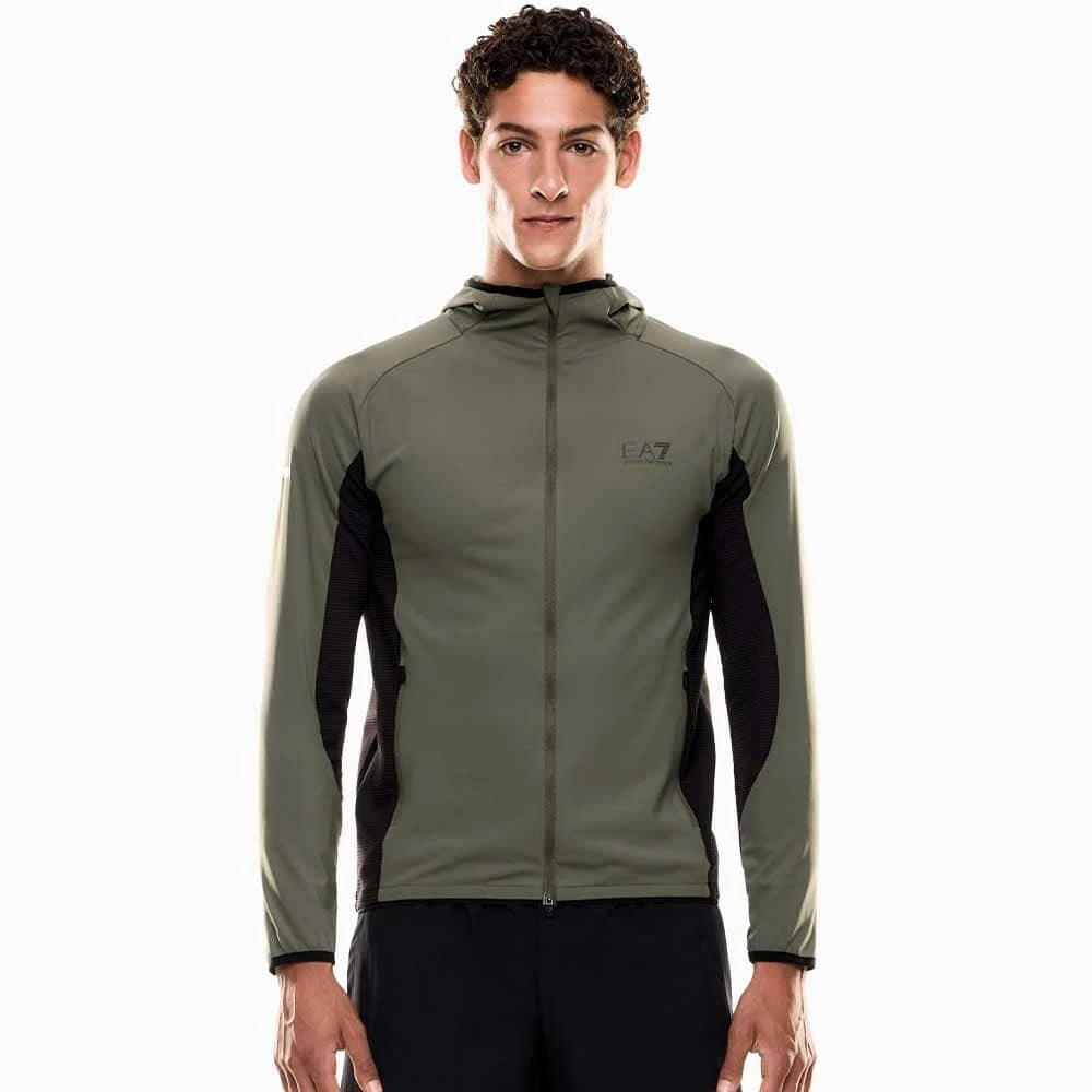 МЪЖКО ГОРНИЩЕ EA7 EMPORIO ARMANI 7M000591-U8100 VIGOR7 HOODIE FZ PL ST ЗЕЛЕНО - lotus-sport.bg
