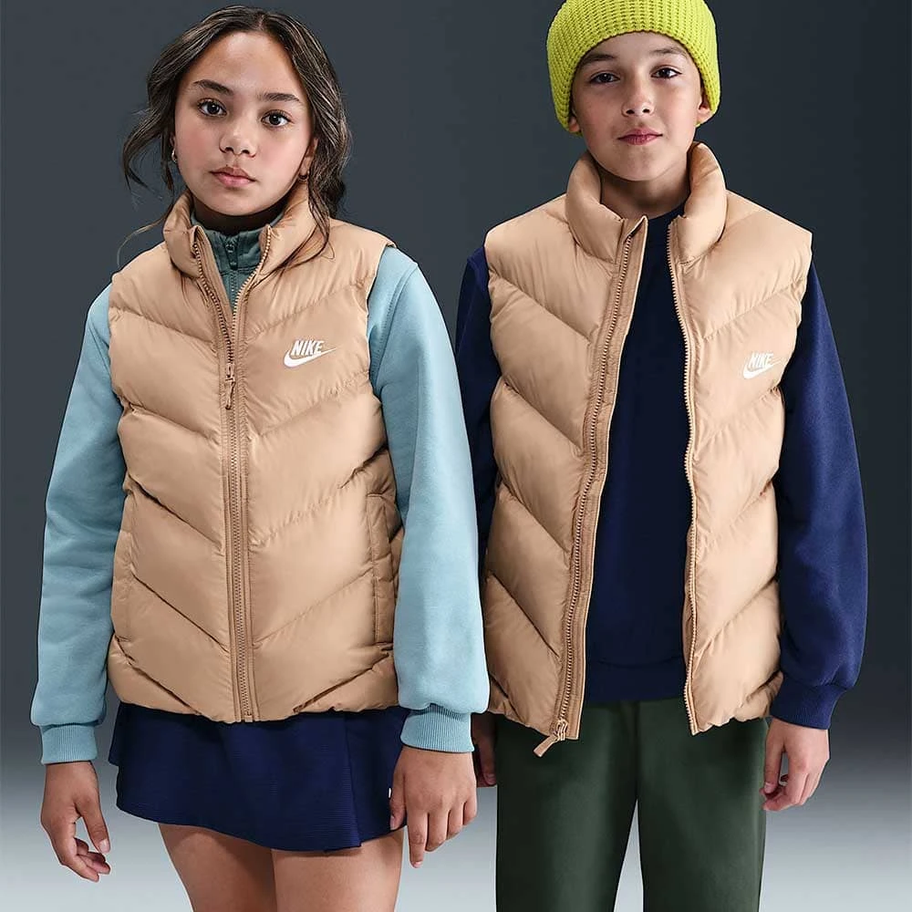 ДЕТСКИ ЕЛЕК NIKE HJ2537-200 NSW TF ADP PUFFER VEST БЕЖОВ - lotus-sport.bg
