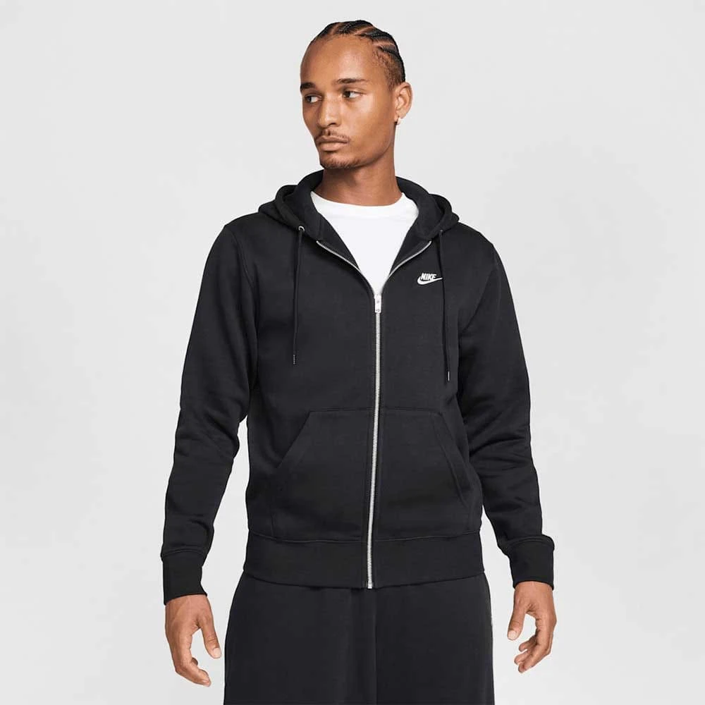 МЪЖКО ГОРНИЩЕ NIKE FN3861-010 CLUB BB FZ HOODIE ЧЕРНО - lotus-sport.bg