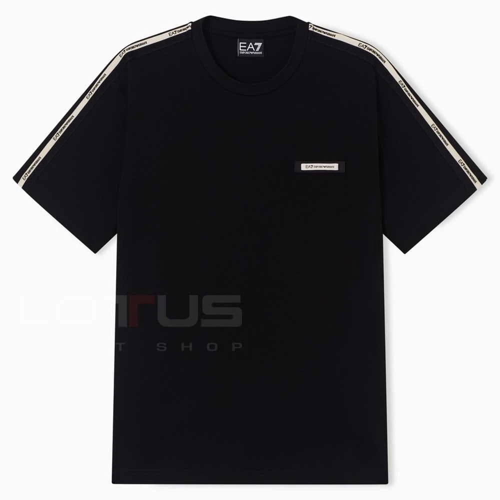 МЪЖКА ТЕНИСКА EA7 EMPORIO ARMANI 7M001476-UC001 LOGO SERIES M TEE SS TAPE ЧЕРНА - lotus-sport.bg