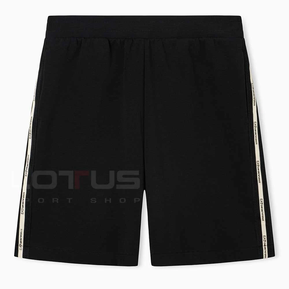 МЪЖКИ КЪСИ ПАНТАЛОНИ EA7 EMPORIO ARMANI 7M001481-UC001 LOGO SERIES M BERMUDA COFT TAPE ЧЕРНИ - lotus-sport.bg