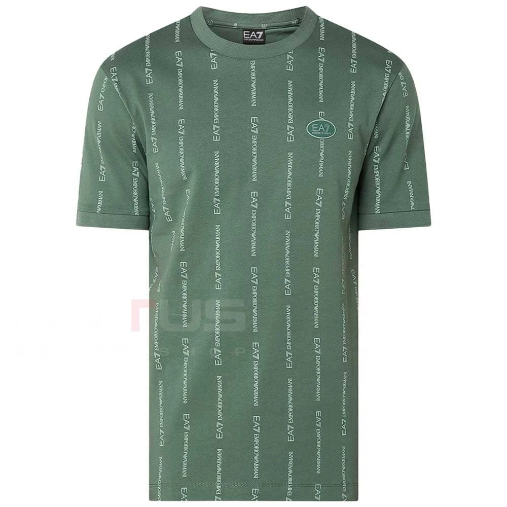 МЪЖКА ТЕНИСКА EA7 EMPORIO ARMANI 7M001391-F7043 GRAPHIC SERIES M TEE SS MONOGRAM PRINTED ЗЕЛЕНА - lotus-sport.bg