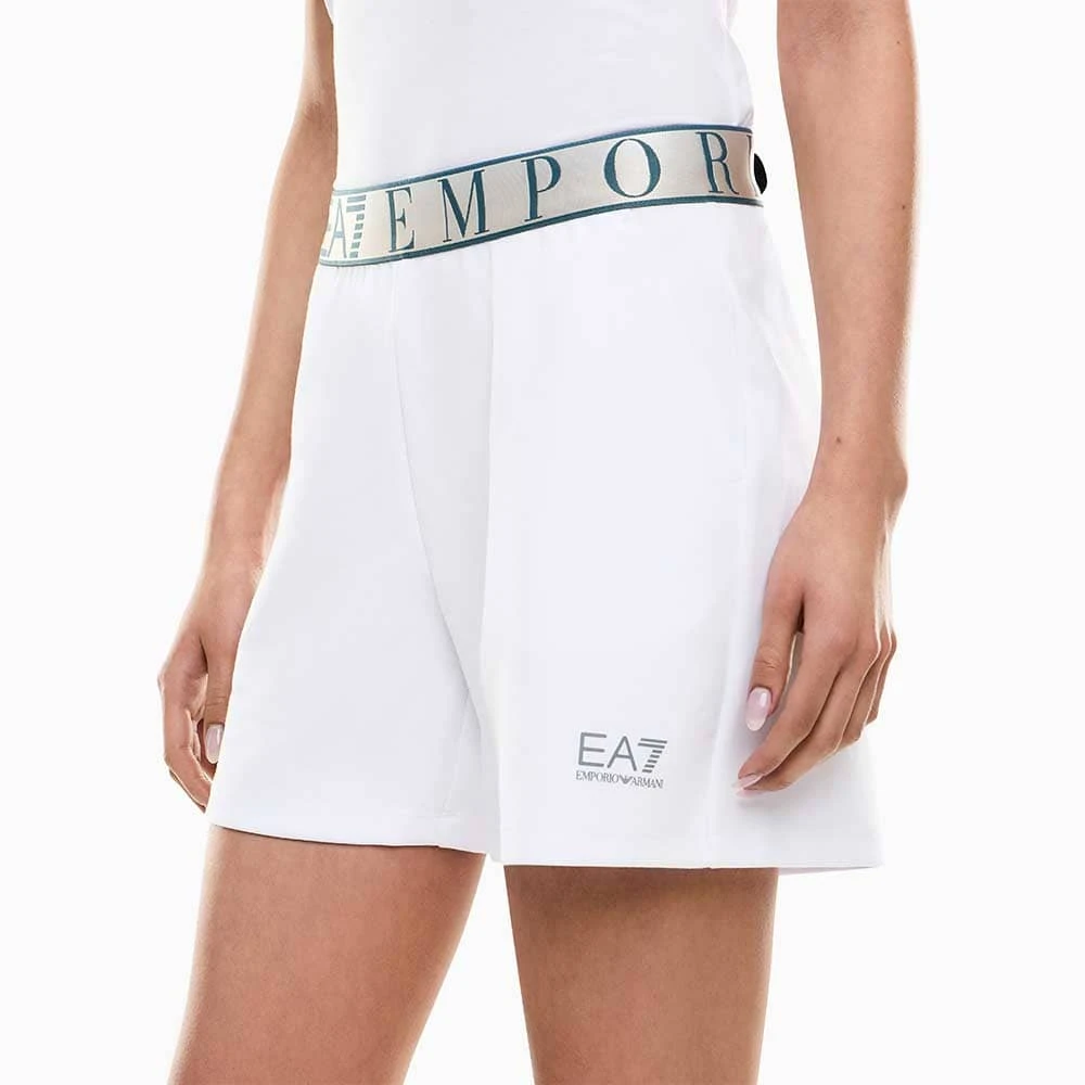 ДАМСКИ КЪСИ ПАНТАЛОНИ EA7 EMPORIO ARMANI 7W001153-U0002 NATURAL VENTUS7 W SHORTS БЕЛИ - lotus-sport.bg
