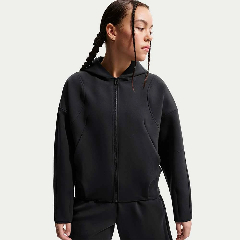 ДЕТСКО ГОРНИЩЕ ЗА МОМИЧЕ NIKE IM1763-010 MAVN TF KNIT FZ HOODIE ЧЕРНО - lotus-sport.bg