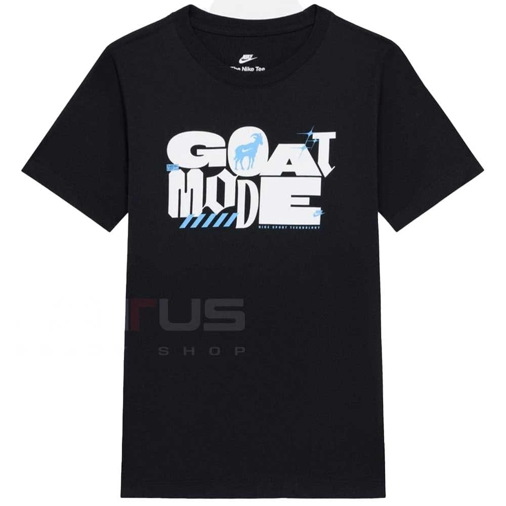 ДЕТСКА ТЕНИСКА ЗА МОМЧЕ NIKE II0459-010 NSW TEE GOAT MODE ЧЕРНА - lotus-sport.bg