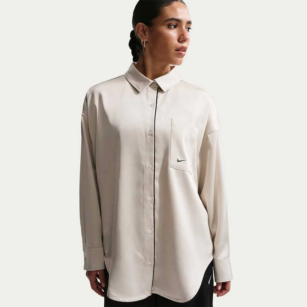 ДАМСКО ГОРНИЩЕ NIKE IM0575-072 NSW OFFLN WVN STN LS TOP БЕЖОВО - lotus-sport.bg