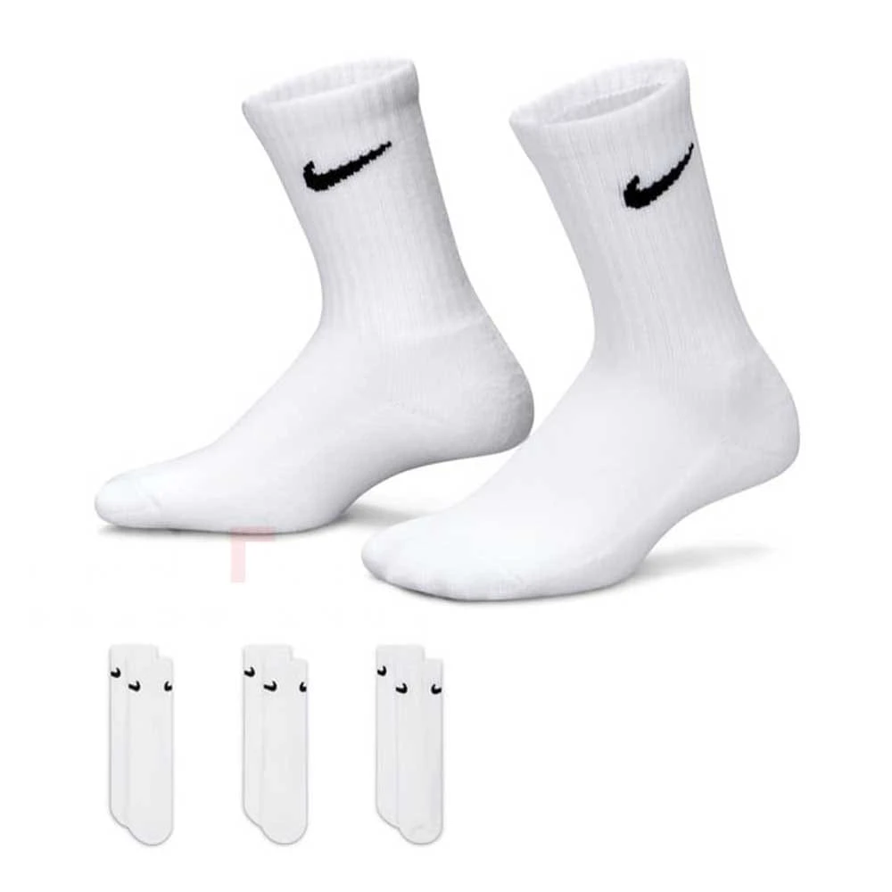 ДЕТСКИ ЧОРАПИ NIKE UN0027-001 BASIC PACK CREW 3PK БЕЛИ - lotus-sport.bg