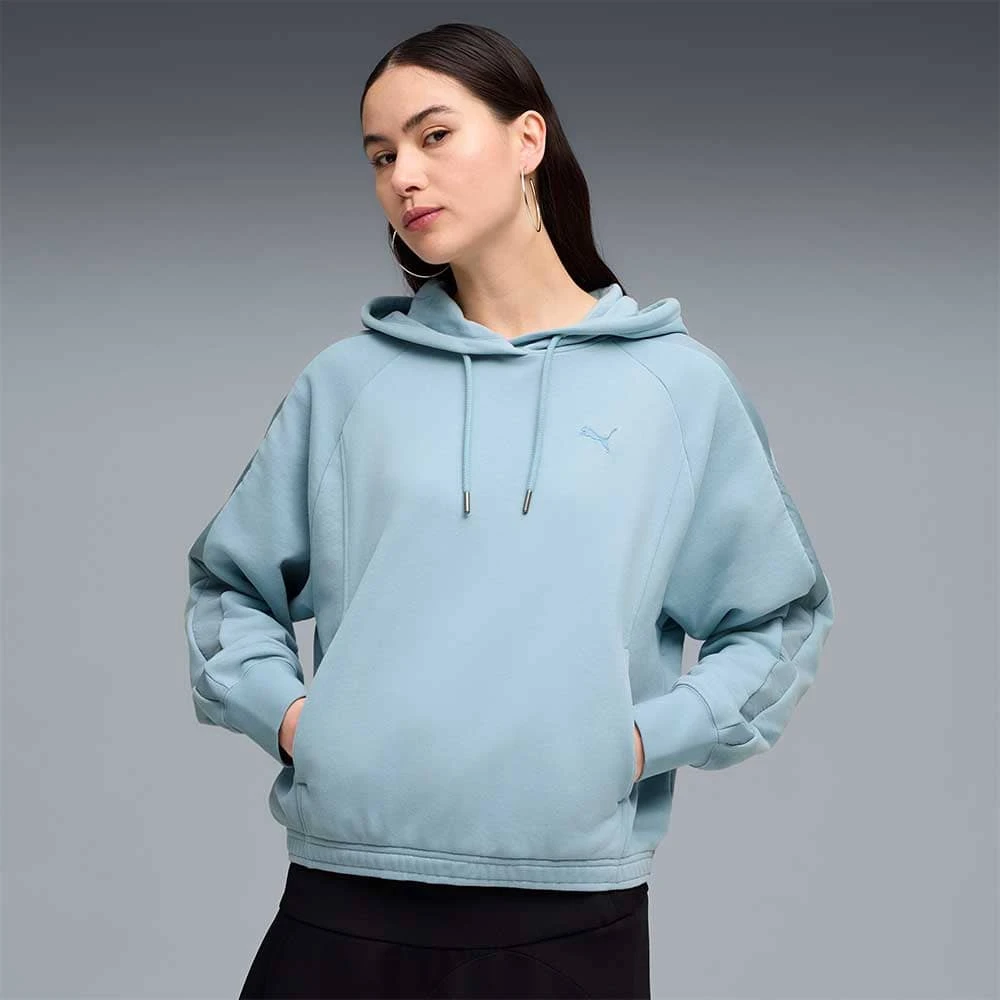 ДАМСКИ СУИТШЪРТ PUMA 69188647 HER OVERSIZED HOODIE СВЕТЛОСИНЬО - lotus-sport.bg