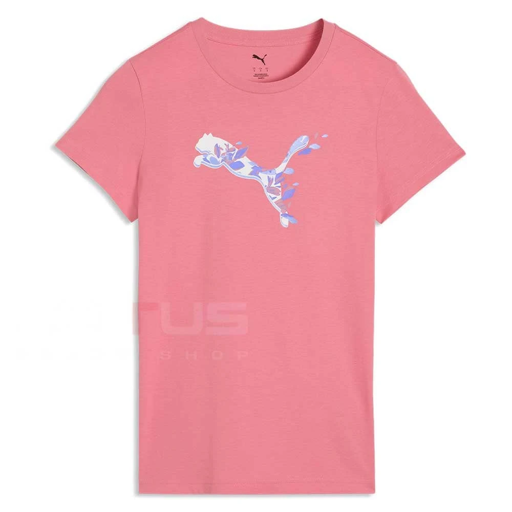 ДАМСКА ТЕНИСКА PUMA 69191225 GRAPHICS FLORAL CAT TEE РОЗОВА - lotus-sport.bg