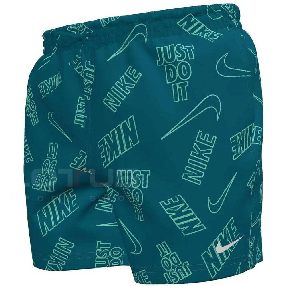 МЪЖКИ ПЛУВНИ ШОРТИ NIKE NESSG551-448 5IN BREAKER AOP TOSSED LOGO СИНЬО-ЗЕЛЕНИ - lotus-sport.bg