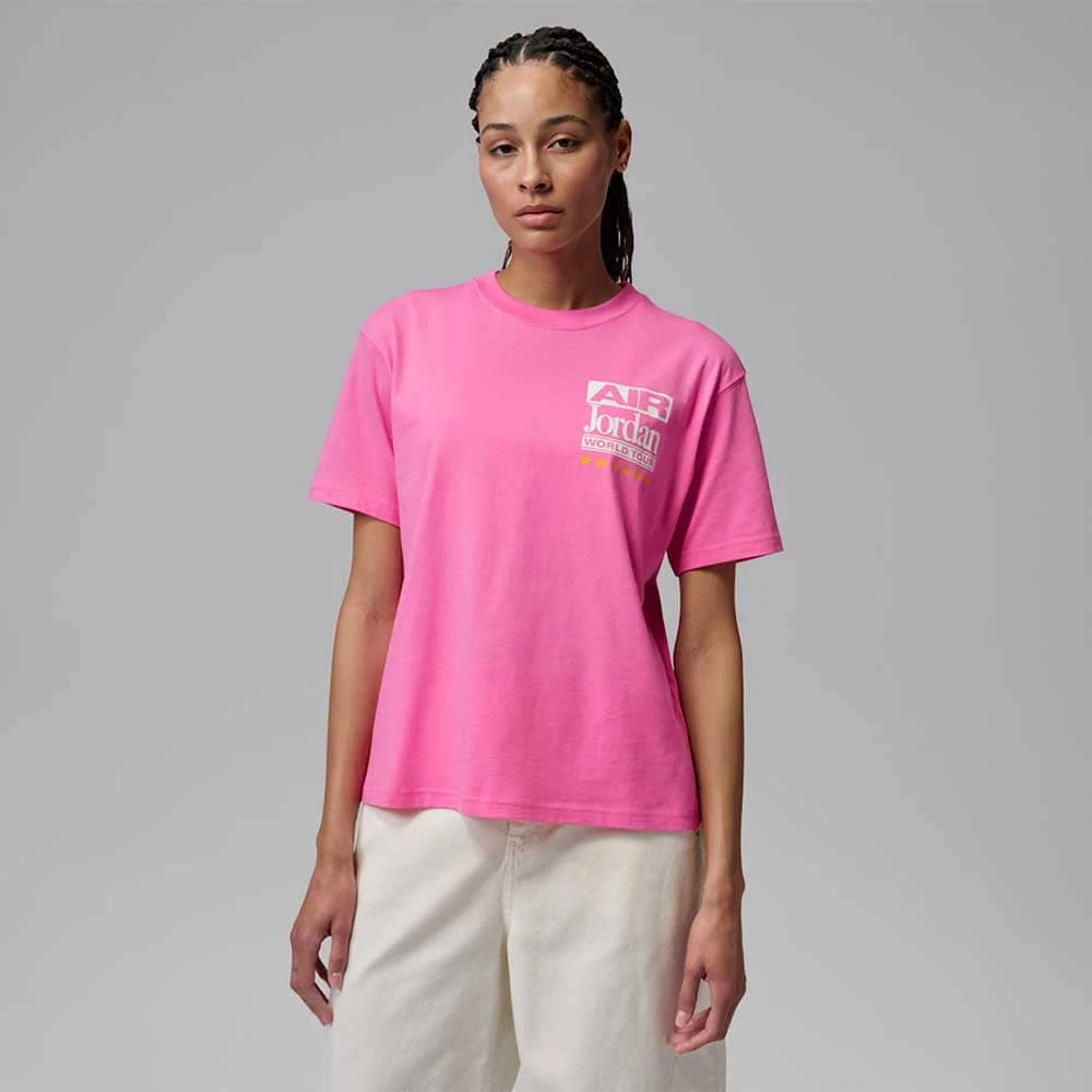 ДАМСКА ТЕНИСКА NIKE IF0830-684 JORDAN FLT SS GF GFX TEE SUV РОЗОВА - lotus-sport.bg