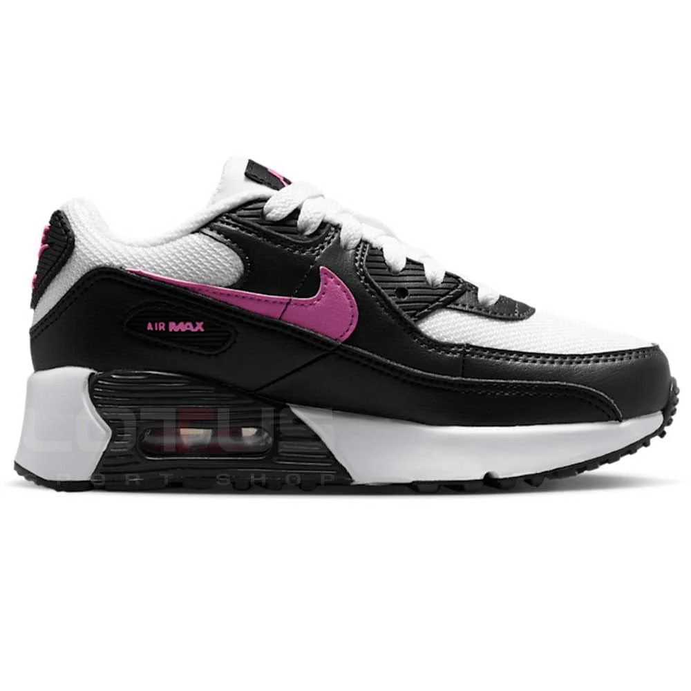 ДЕТСКИ МАРАТОНКИ ЗА МОМИЧЕ NIKE IR2963-104 AIR MAX 90 MESH LACE PS БЕЛИ/РОЗОВИ - lotus-sport.bg