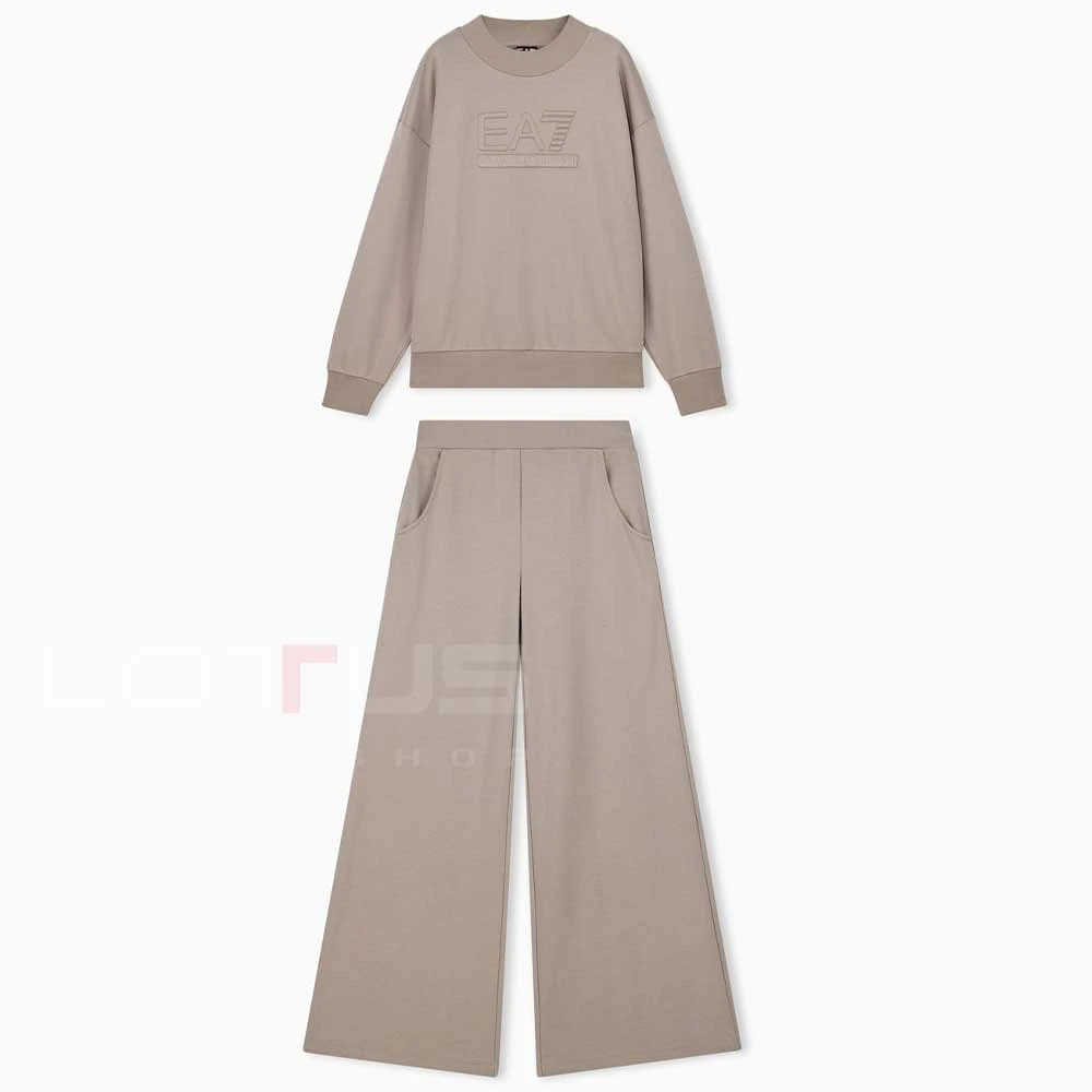 ДАМСКИ СПОРТЕН ЕКИП EA7 EMPORIO ARMANI 7W001407-U6100 TRAIN TRACKSUIT W TT CN OH MAXI LOGO КАФЯВ - lotus-sport.bg