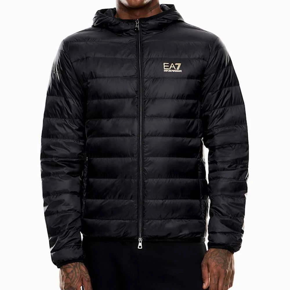 МЪЖКО ЯКЕ EA7 EMPORIO ARMANI 8NPB24-0208 TRAIN CORE ID M DOWN LIGHT HOODED JACKET ЧЕРНО - lotus-sport.bg