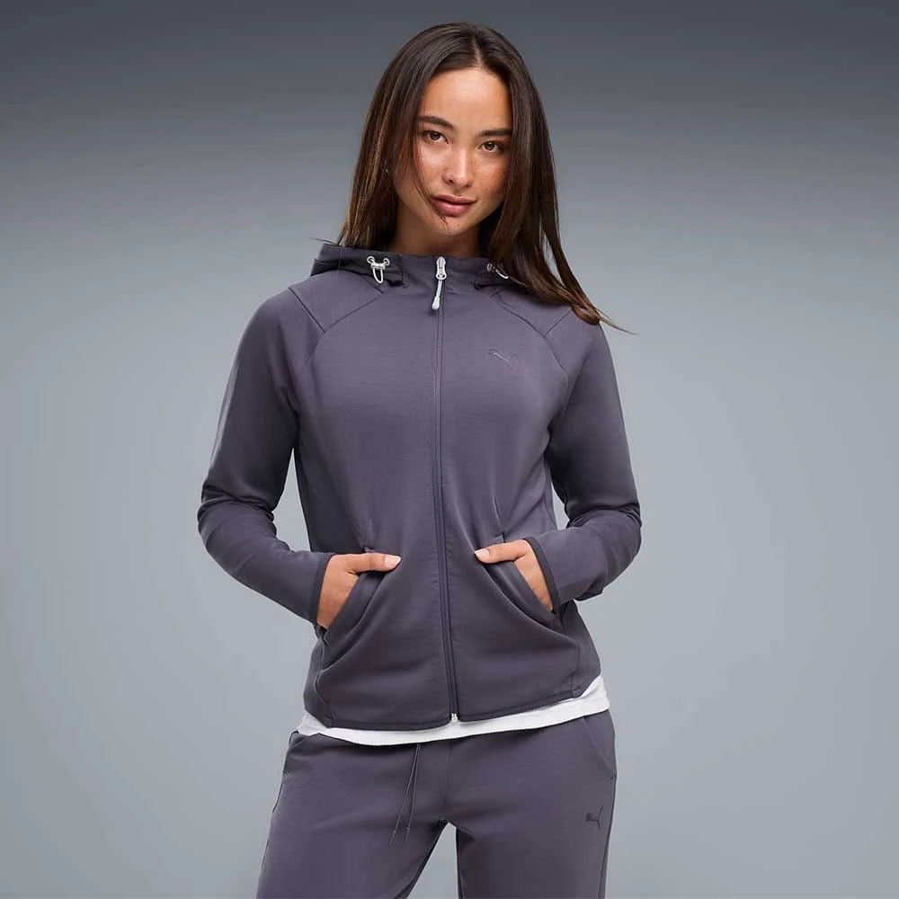 ДАМСКО ГОРНИЩЕ PUMA 69403935 PUMATECH SENSE FZ JKT ЛИЛАВО - lotus-sport.bg